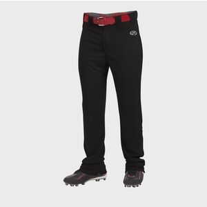 Rawlings Black Semi-Relaxed Fit Baseball Pants